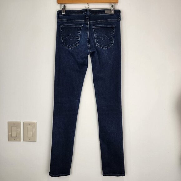 Ag Adriano‎ Goldschmied The Stevie Slim Straight Jean Womens 27 Blue Stretch - Picture 2 of 9